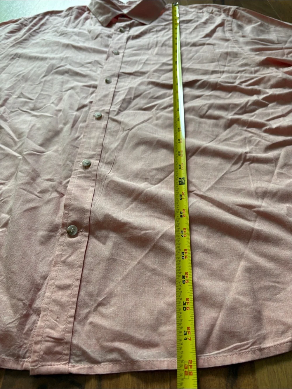 Banana Republic Men’s Short-Sleeve Button-Down Shirt in Light Pink Size XXL